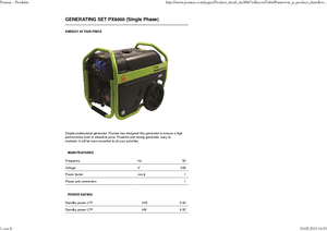 Benzínové elektrocentrály PRAMAC Lifter PX 8000