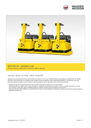 Jednosměrné vibrační desky Wacker Neuson Koppelsatz für 3 x DPU 100-70