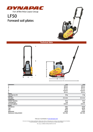 Jednosměrné vibrační desky Dynapac LF 50 (EH09)