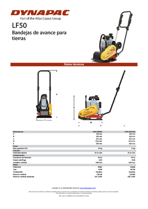 Jednosměrné vibrační desky Dynapac LF 50 (EH09)