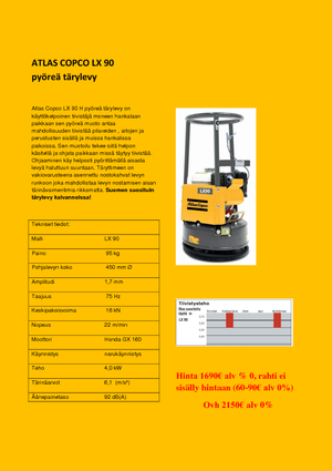 Jednosměrné vibrační desky Atlas Copco LX 90