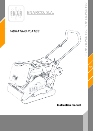 Jednosměrné vibrační desky Enar PEN 13 C
