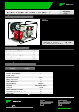 Benzínové elektrocentrály INMESOL AH 850-E
