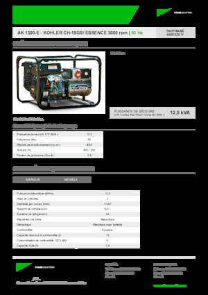 Benzínové elektrocentrály INMESOL AK-1300-E