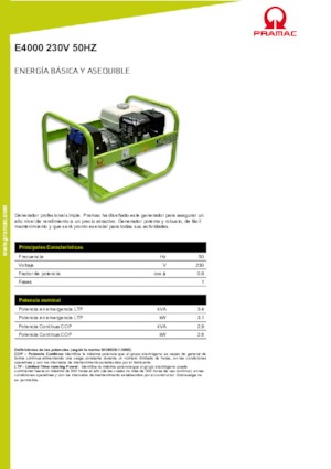 Benzínové elektrocentrály PRAMAC Lifter E 4000