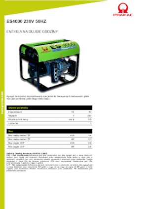 Benzínové elektrocentrály PRAMAC Lifter ES 4000