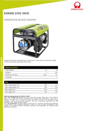 Benzínové elektrocentrály PRAMAC Lifter ES 8000