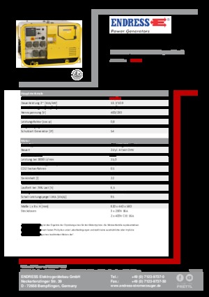 Benzínové elektrocentrály Endress ESE 907 DBG DIN Super Silent