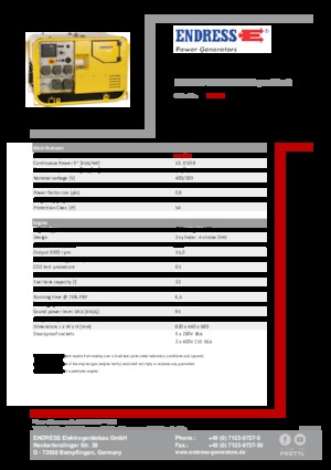 Benzínové elektrocentrály Endress ESE 907 DBG DIN Super Silent