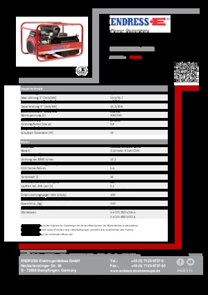 Benzínové elektrocentrály Endress ESE 1306 DHS-GT ES