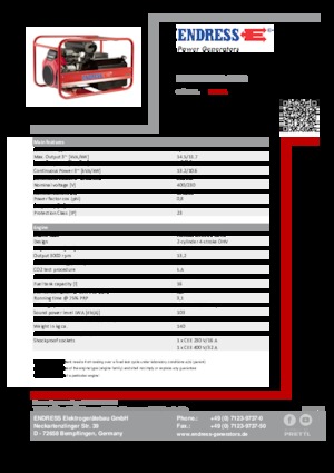 Benzínové elektrocentrály Endress ESE 1306 DHS-GT ES