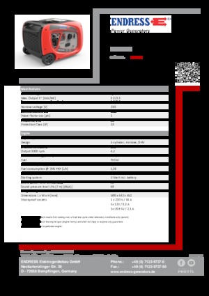 Benzínové elektrocentrály Endress ESE 3000i