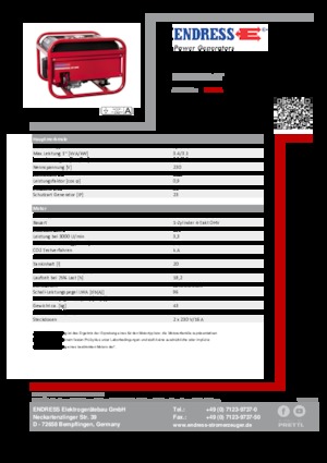 Benzínové elektrocentrály Endress ESE 306 HS GT