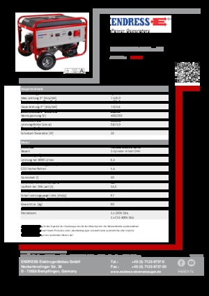 Benzínové elektrocentrály Endress ESE 606 DHS GT