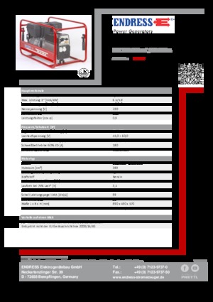 Benzínové elektrocentrály Endress ESE 704 SHS-AC / 60-200 A 