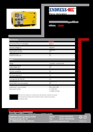 Benzínové elektrocentrály Endress ESE 907 DBG DIN Super Silent