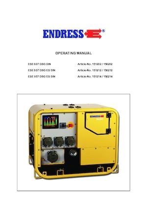 Benzínové elektrocentrály Endress ESE 957 DBG ES DIN Super Silent