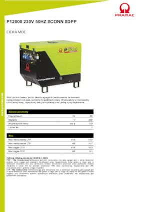 Benzínové elektrocentrály PRAMAC Lifter P 12000 THB