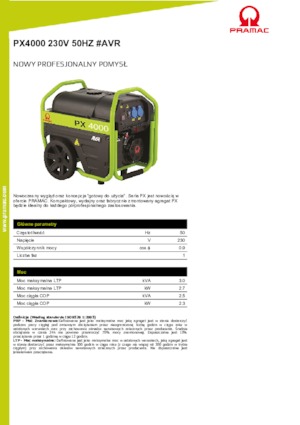 Benzínové elektrocentrály PRAMAC Lifter PX 4000