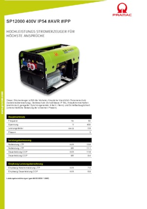 Benzínové elektrocentrály PRAMAC Lifter SP 12000