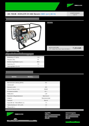Benzínové elektrocentrály INMESOL AK 725-M