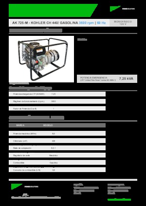Benzínové elektrocentrály INMESOL AK 725-M