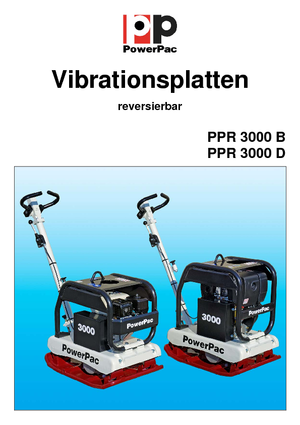 Reverzní vibrační desky PowerPac PPR 3000B/500