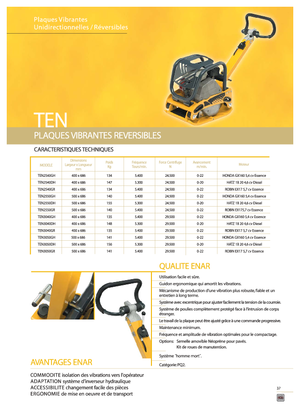 Reverzní vibrační desky Enar TEN 2540 GR