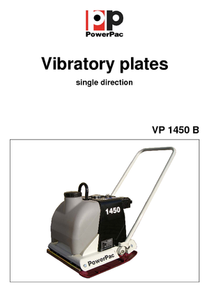 Jednosměrné vibrační desky PowerPac VP 1450B/500