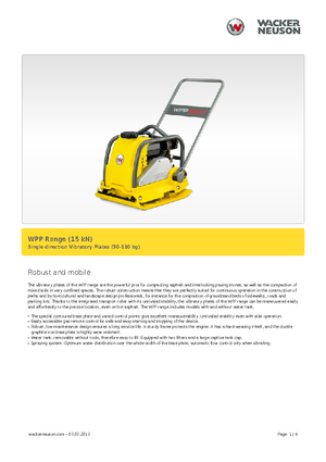 Jednosměrné vibrační desky Wacker Neuson WPP 1540 A