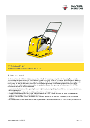 Jednosměrné vibrační desky Wacker Neuson WPP 1540 A
