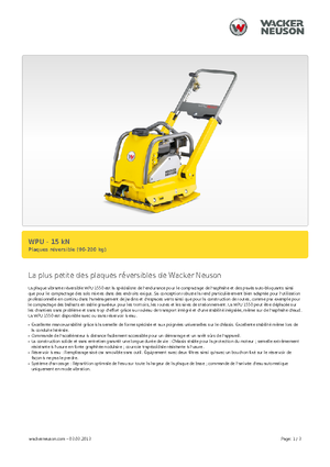 Jednosměrné vibrační desky Wacker Neuson WPU 1550 A