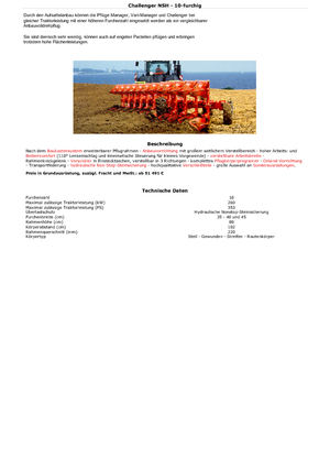 Pluhy Kuhn Challenger 11E NSH + ZXL 