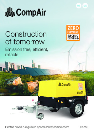 Přenosné vzduchové kompresory - dieslové, elektrické a benzínové CompAir Elec50 