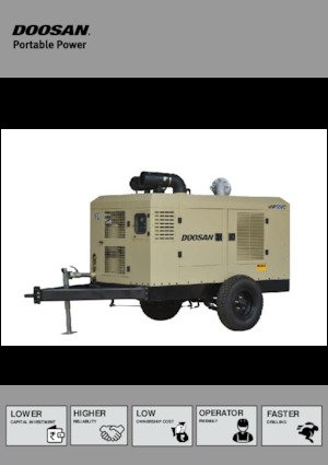 Přenosné vzduchové kompresory - dieslové, elektrické a benzínové Doosan VHP550C