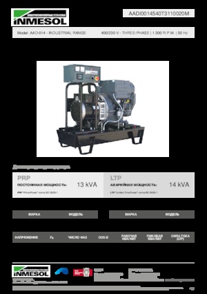 Naftové elektrocentrály INMESOL AAD-014