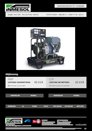 Naftové elektrocentrály INMESOL AAD-042