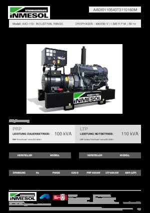Naftové elektrocentrály INMESOL AAD-110