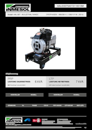 Naftové elektrocentrály INMESOL AAL-007