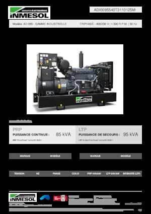 Naftové elektrocentrály INMESOL AD-095