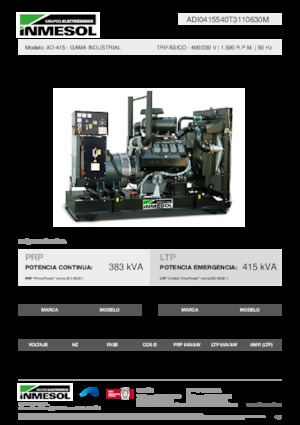 Naftové elektrocentrály INMESOL AD-415