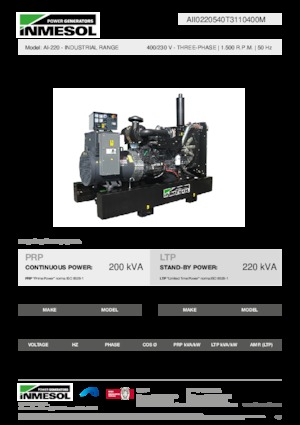 Naftové elektrocentrály INMESOL AI-220