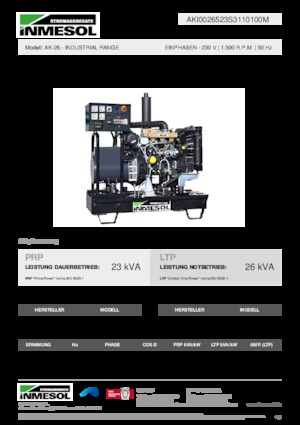 Naftové elektrocentrály INMESOL AK-26