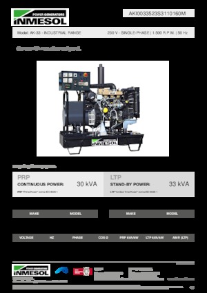 Naftové elektrocentrály INMESOL AK-33