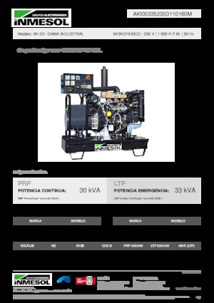 Naftové elektrocentrály INMESOL AK-33
