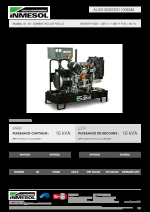 Naftové elektrocentrály INMESOL AL-18