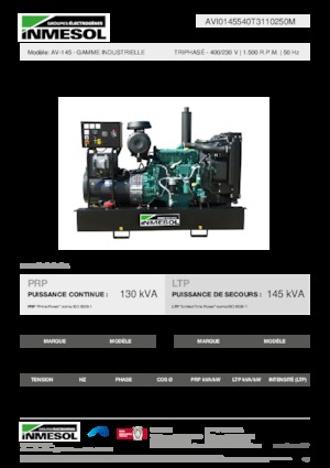 Naftové elektrocentrály INMESOL AV-145