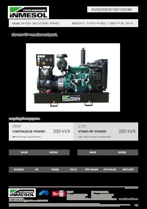 Naftové elektrocentrály INMESOL AV-220