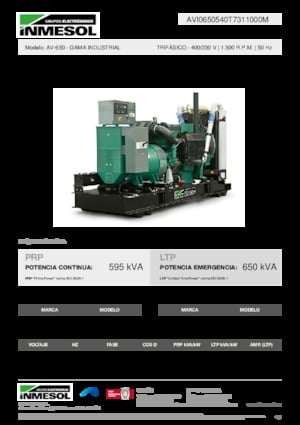 Naftové elektrocentrály INMESOL AV-650