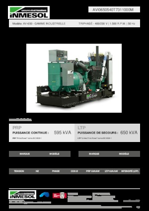 Naftové elektrocentrály INMESOL AV-650